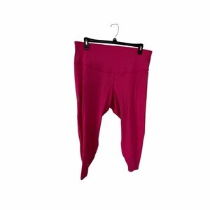 Nike Fast Tight  Fit Mid Rise 7/8 Length Vibrant Pink Leggings Women’s Size 1X